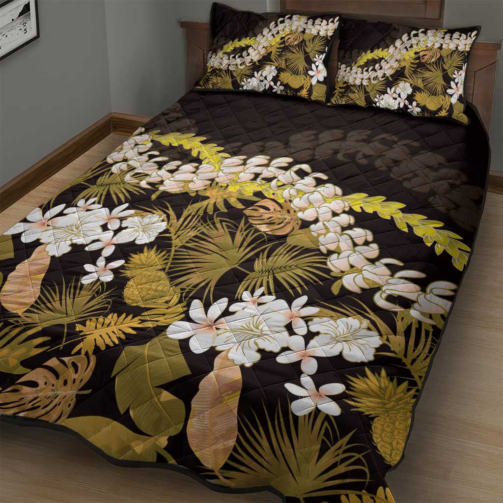 Kula Aloha Hawaii Lei Quilt Bed Set Tropical Flowers Elegant Vibe - Polynesian Pride