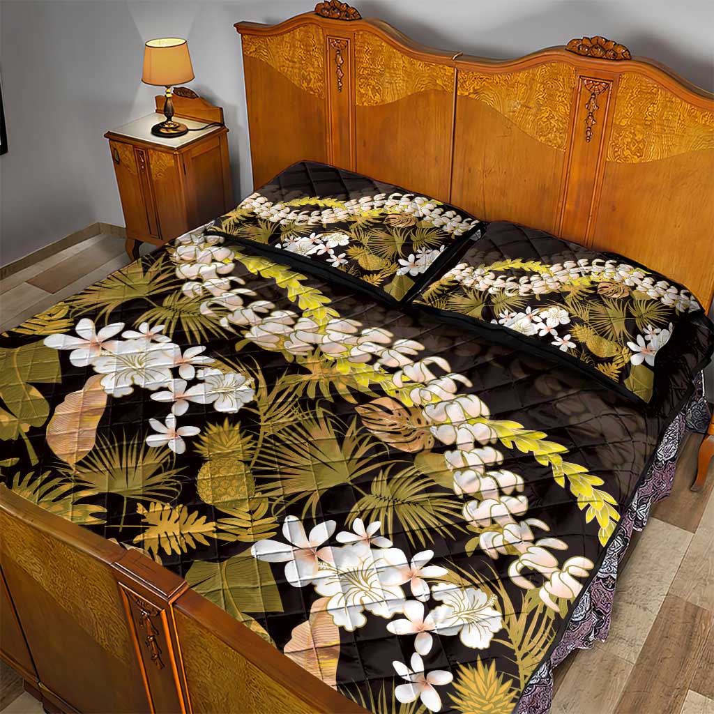 Kula Aloha Hawaii Lei Quilt Bed Set Tropical Flowers Elegant Vibe - Polynesian Pride