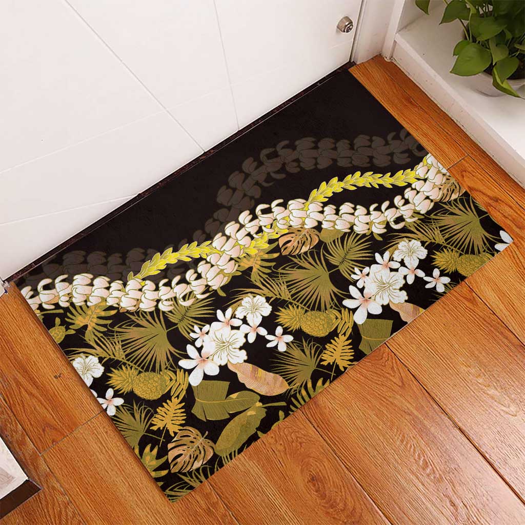 Kula Aloha Hawaii Lei Rubber Doormat Tropical Flowers Elegant Vibe LT14 - Polynesian Pride