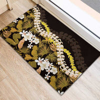 Kula Aloha Hawaii Lei Rubber Doormat Tropical Flowers Elegant Vibe LT14 - Polynesian Pride