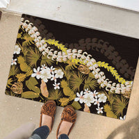 Kula Aloha Hawaii Lei Rubber Doormat Tropical Flowers Elegant Vibe LT14 - Polynesian Pride