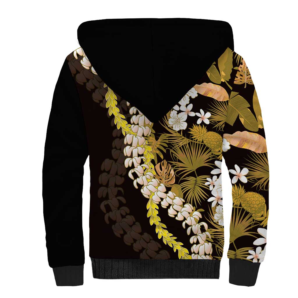 Kula Aloha Hawaii Lei Sherpa Hoodie Tropical Flowers Elegant Vibe LT14 - Polynesian Pride