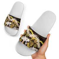 Kula Aloha Hawaii Lei Slide Sandals Tropical Flowers Elegant Vibe - Polynesian Pride