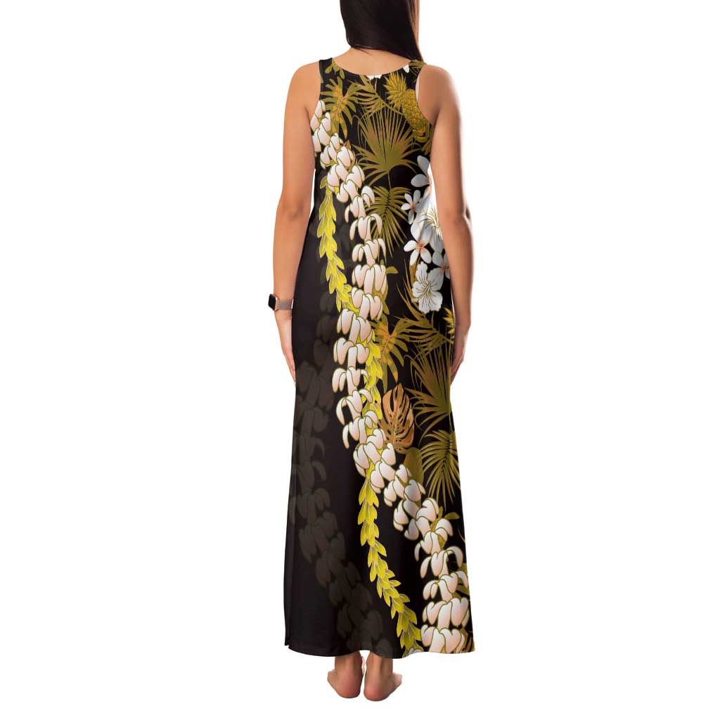 Kula Aloha Hawaii Lei Tank Maxi Dress Tropical Flowers Elegant Vibe - Polynesian Pride
