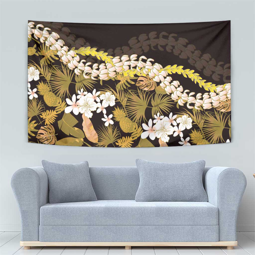 Kula Aloha Hawaii Lei Tapestry Tropical Flowers Elegant Vibe - Polynesian Pride