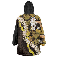 Kula Aloha Hawaii Lei Wearable Blanket Hoodie Tropical Flowers Elegant Vibe LT14 - Polynesian Pride