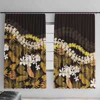 Kula Aloha Hawaii Lei Window Curtain Tropical Flowers Elegant Vibe - Polynesian Pride