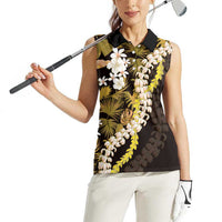 Kula Aloha Hawaii Lei Women Sleeveless Polo Shirt Tropical Flowers Elegant Vibe - Polynesian Pride