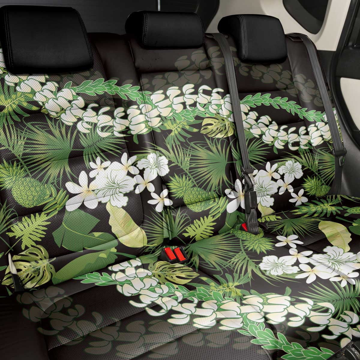 Omaomao Aloha Hawaii Lei Back Car Seat Cover Tropical Flowers Elegant Vibe - Polynesian Pride