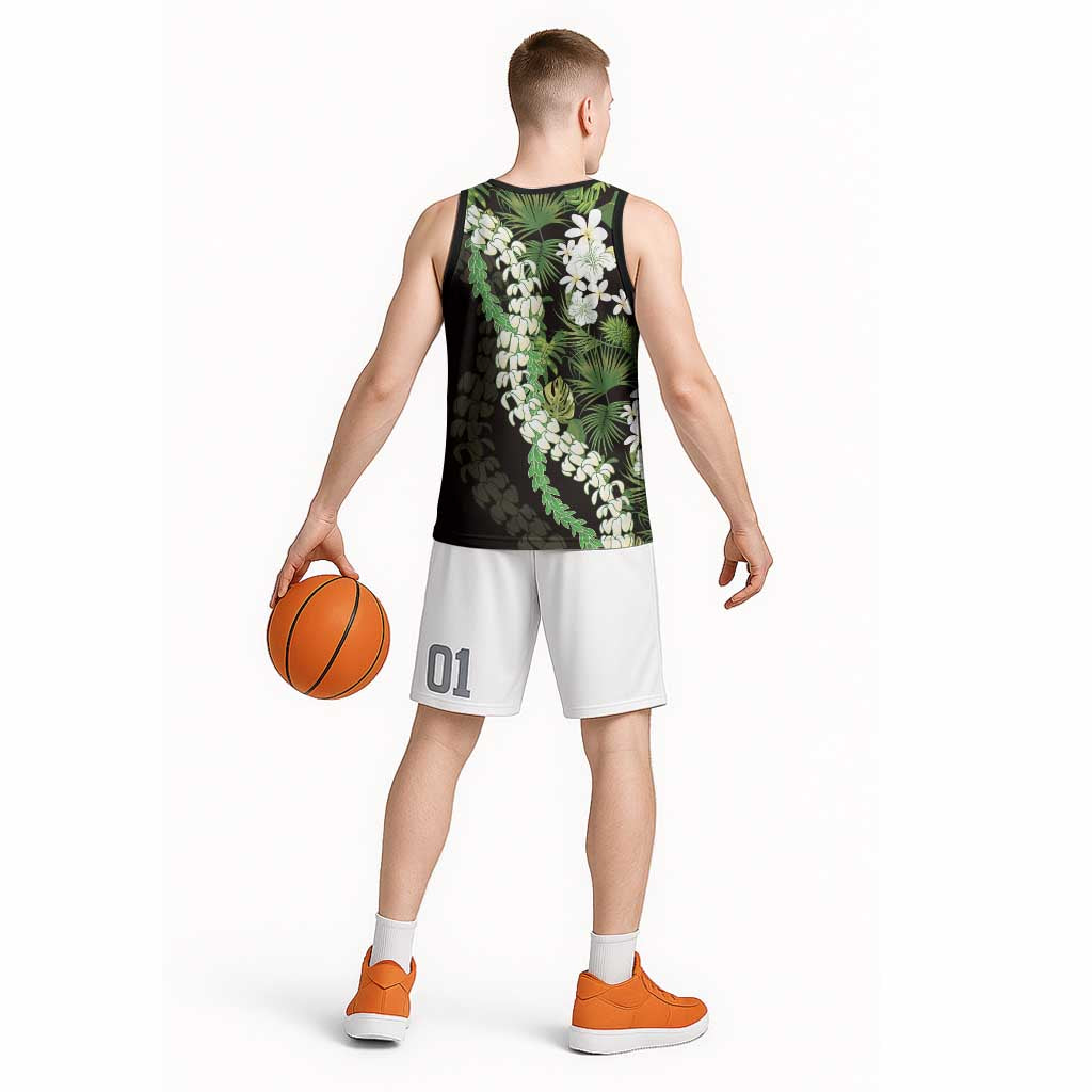Omaomao Aloha Hawaii Lei Basketball Jersey Tropical Flowers Elegant Vibe - Polynesian Pride