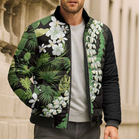 Omaomao Aloha Hawaii Lei Bomber Puffer Jacket Tropical Flowers Elegant Vibe - Polynesian Pride