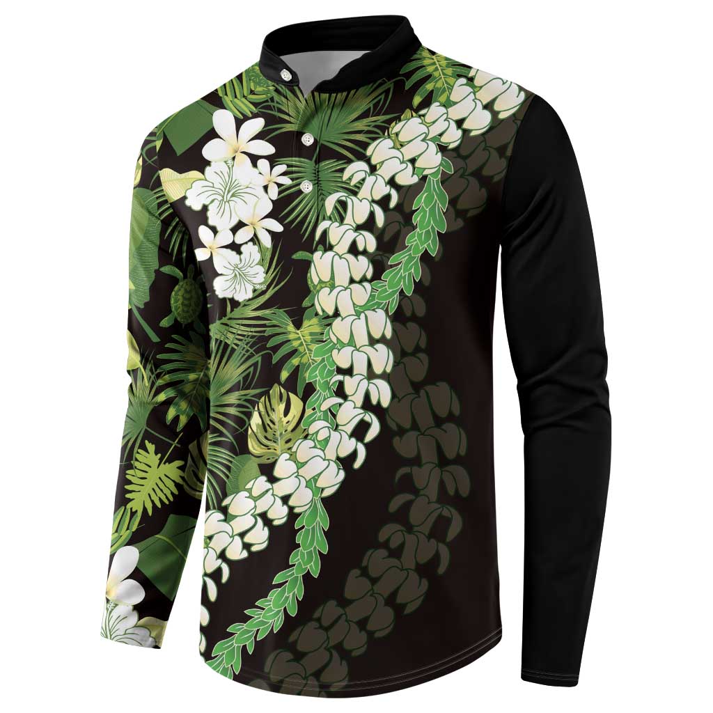 Omaomao Aloha Hawaii Lei Button Sweatshirt Tropical Flowers Elegant Vibe LT14 - Polynesian Pride