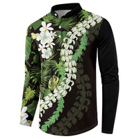 Omaomao Aloha Hawaii Lei Button Sweatshirt Tropical Flowers Elegant Vibe LT14 - Polynesian Pride