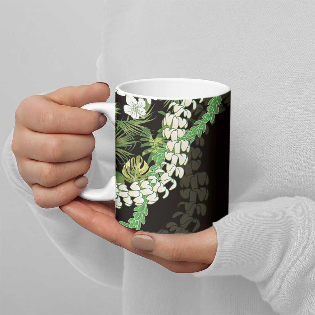 Omaomao Aloha Hawaii Lei Ceramic Mug Tropical Flowers Elegant Vibe - Polynesian Pride