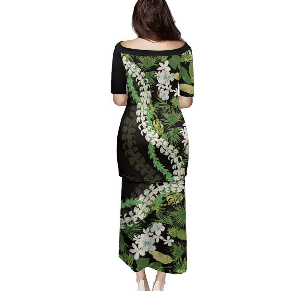 Omaomao Aloha Hawaii Lei Family Matching Puletasi and Hawaiian Shirt Tropical Flowers Elegant Vibe - Polynesian Pride