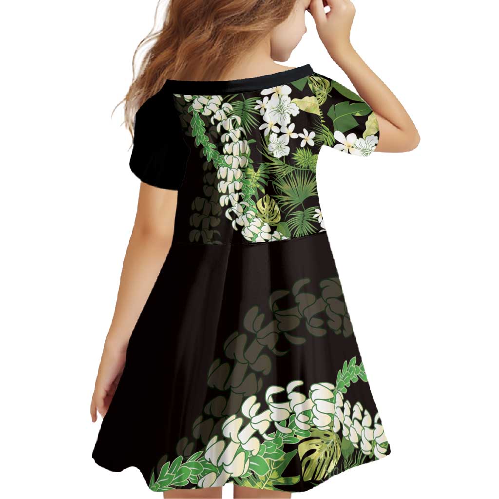 Omaomao Aloha Hawaii Lei Family Matching Short Sleeve Bodycon Dress and Hawaiian Shirt Tropical Flowers Elegant Vibe - Polynesian Pride