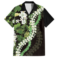 Omaomao Aloha Hawaii Lei Family Matching Short Sleeve Bodycon Dress and Hawaiian Shirt Tropical Flowers Elegant Vibe - Polynesian Pride