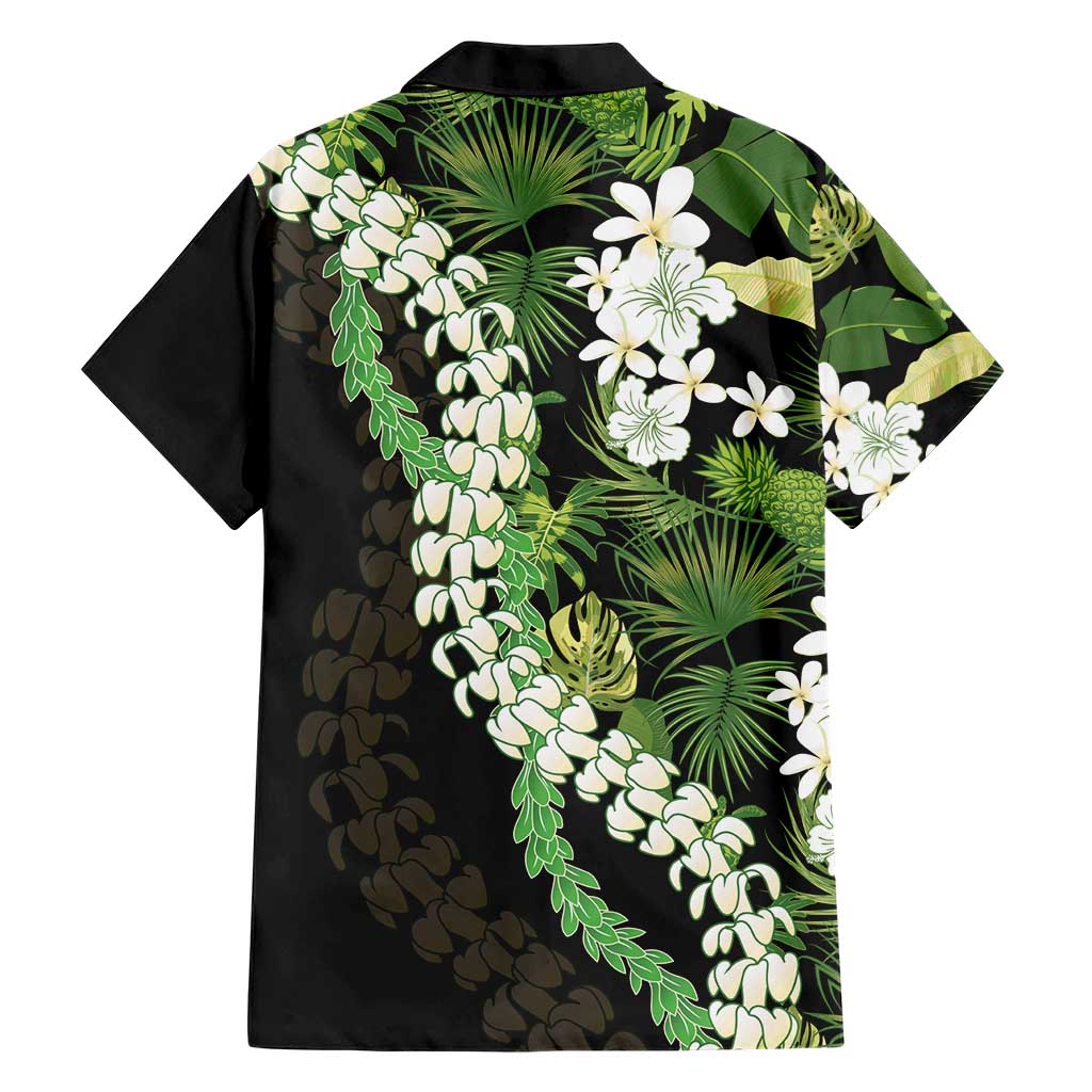 Omaomao Aloha Hawaii Lei Family Matching Short Sleeve Bodycon Dress and Hawaiian Shirt Tropical Flowers Elegant Vibe - Polynesian Pride