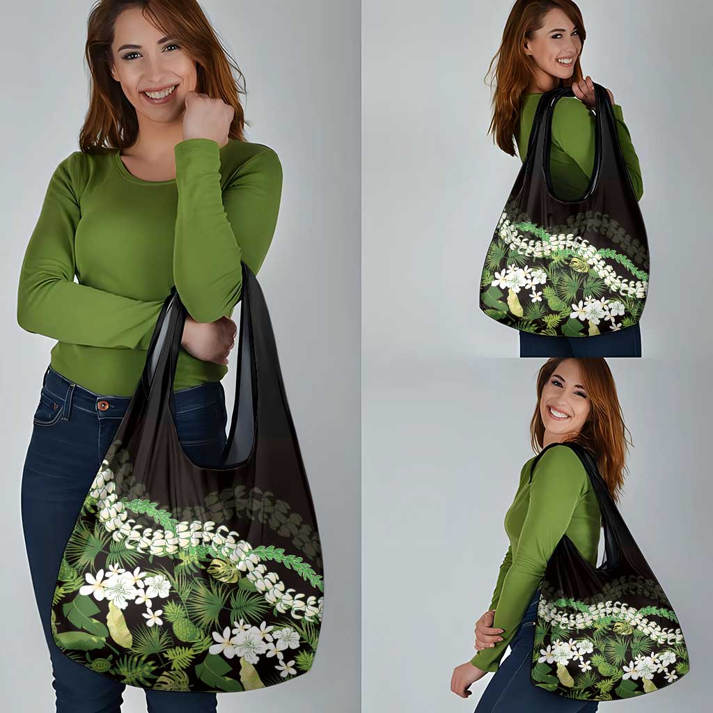 Omaomao Aloha Hawaii Lei Grocery Bag Tropical Flowers Elegant Vibe LT14 - Polynesian Pride