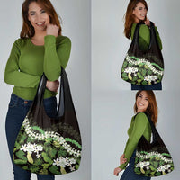 Omaomao Aloha Hawaii Lei Grocery Bag Tropical Flowers Elegant Vibe LT14 - Polynesian Pride