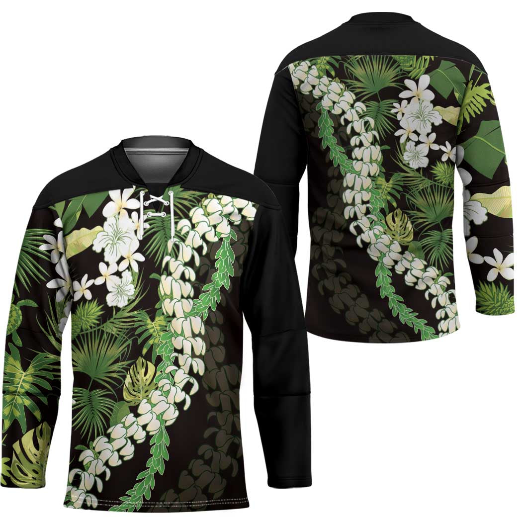 Omaomao Aloha Hawaii Lei Hockey Jersey Tropical Flowers Elegant Vibe - Polynesian Pride