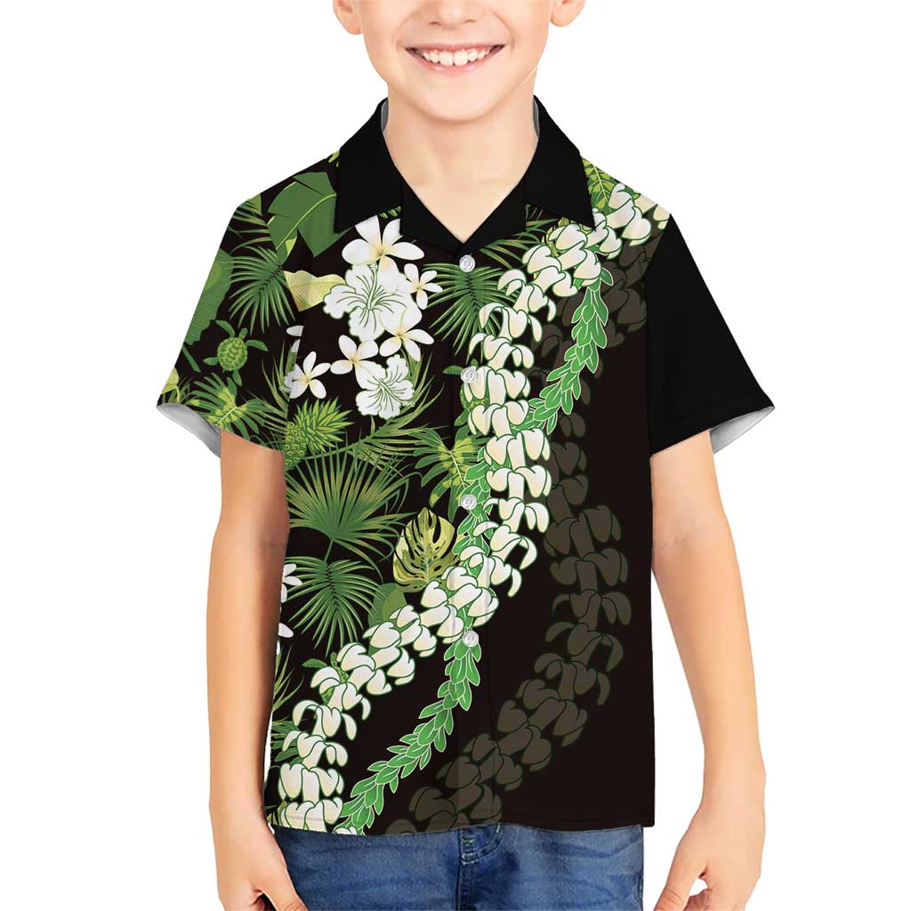 Omaomao Aloha Hawaii Lei Kid Hawaiian Shirt Tropical Flowers Elegant Vibe - Polynesian Pride