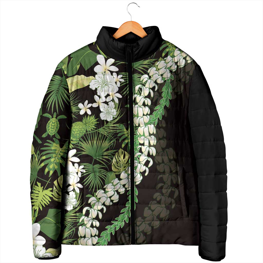 Omaomao Aloha Hawaii Lei Padded Jacket Tropical Flowers Elegant Vibe - Polynesian Pride