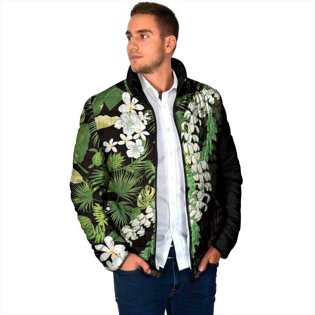 Omaomao Aloha Hawaii Lei Padded Jacket Tropical Flowers Elegant Vibe - Polynesian Pride