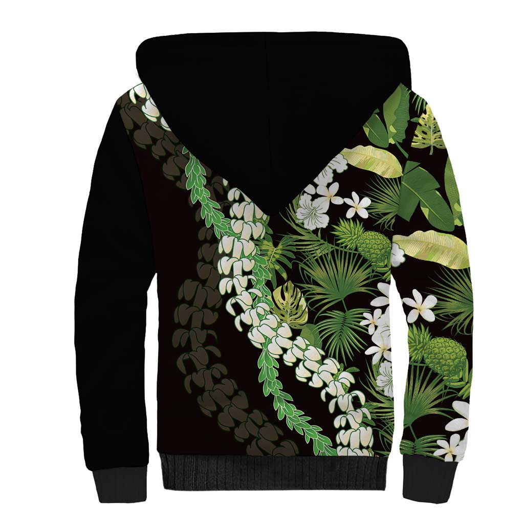 Omaomao Aloha Hawaii Lei Sherpa Hoodie Tropical Flowers Elegant Vibe LT14 - Polynesian Pride