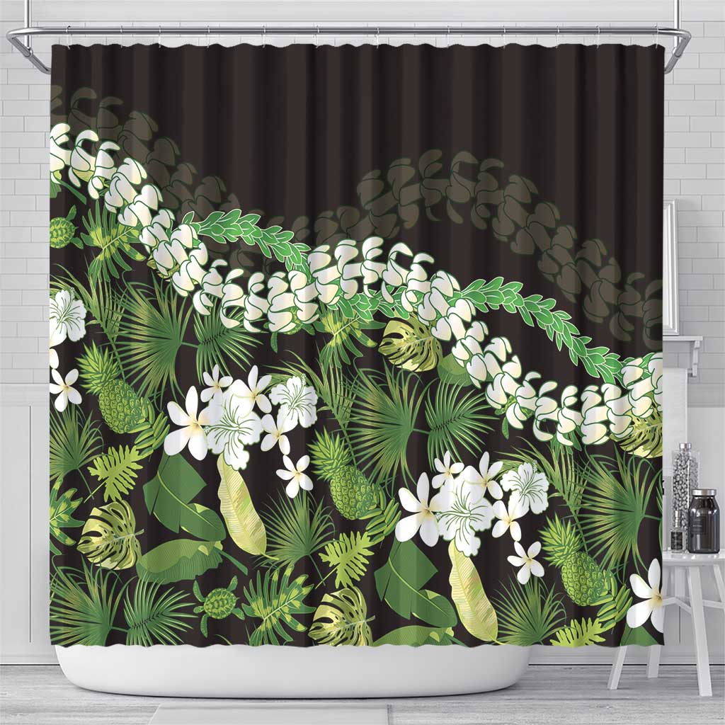 Omaomao Aloha Hawaii Lei Shower Curtain Tropical Flowers Elegant Vibe - Polynesian Pride