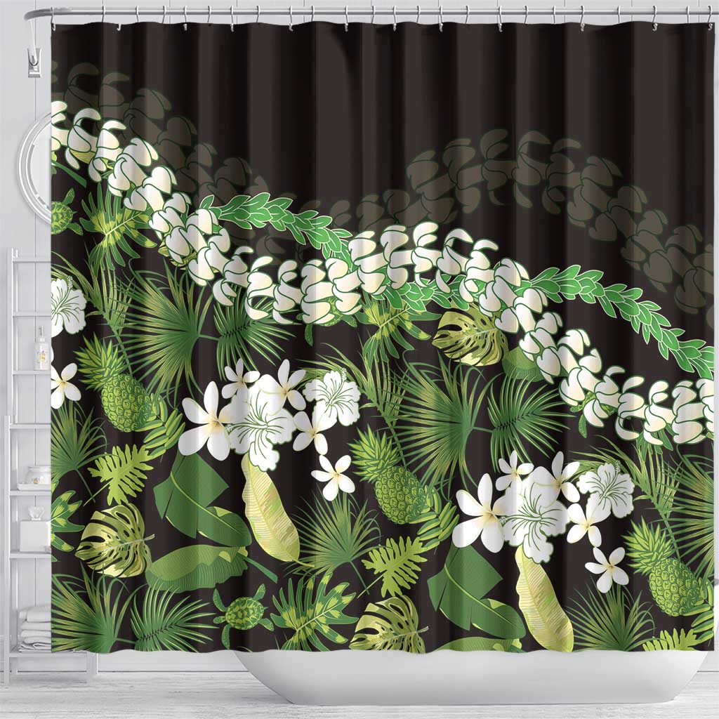 Omaomao Aloha Hawaii Lei Shower Curtain Tropical Flowers Elegant Vibe - Polynesian Pride