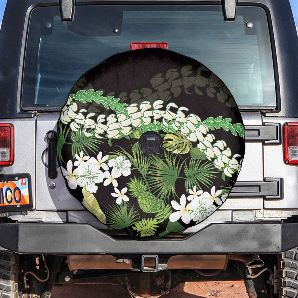 Omaomao Aloha Hawaii Lei Spare Tire Cover Tropical Flowers Elegant Vibe - Polynesian Pride