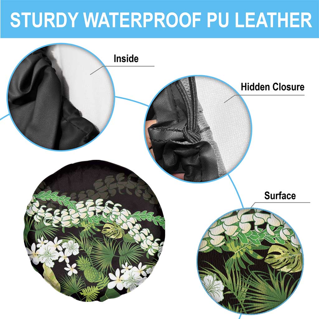 Omaomao Aloha Hawaii Lei Spare Tire Cover Tropical Flowers Elegant Vibe - Polynesian Pride