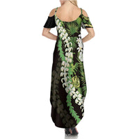 Omaomao Aloha Hawaii Lei Summer Maxi Dress Tropical Flowers Elegant Vibe - Polynesian Pride