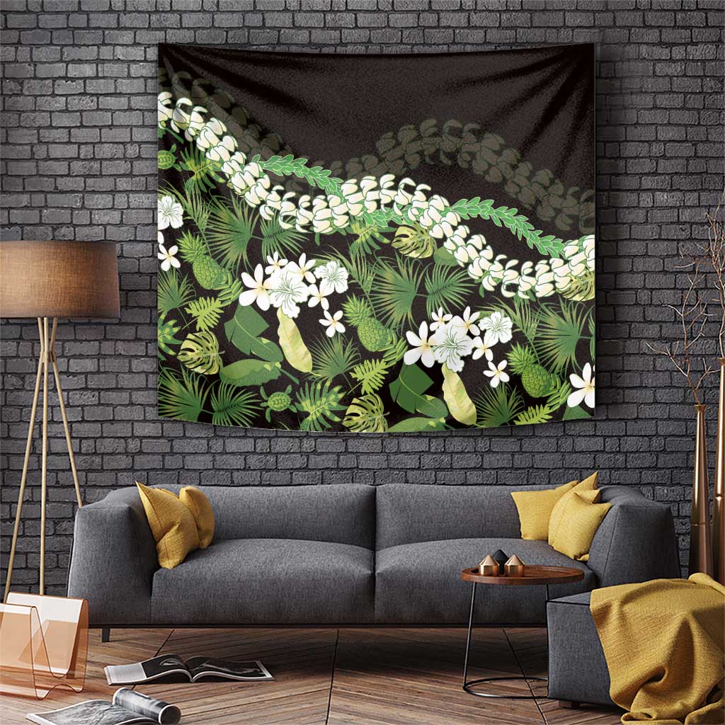 Omaomao Aloha Hawaii Lei Tapestry Tropical Flowers Elegant Vibe - Polynesian Pride