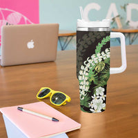 Omaomao Aloha Hawaii Lei Tumbler With Handle Tropical Flowers Elegant Vibe - Polynesian Pride