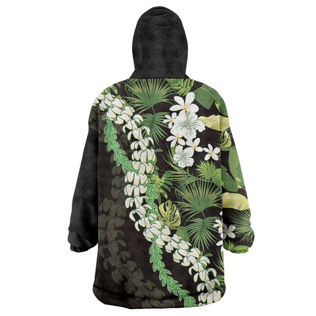 Omaomao Aloha Hawaii Lei Wearable Blanket Hoodie Tropical Flowers Elegant Vibe LT14 - Polynesian Pride