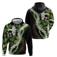 Omaomao Aloha Hawaii Lei Zip Hoodie Tropical Flowers Elegant Vibe - Polynesian Pride