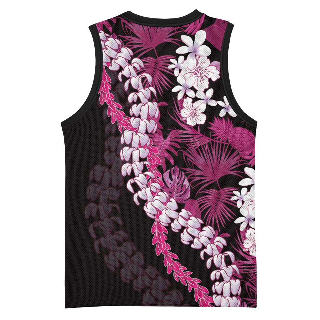 Akala Aloha Hawaii Lei Basketball Jersey Tropical Flowers Elegant Vibe - Polynesian Pride