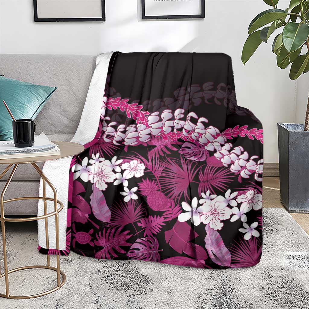 Akala Aloha Hawaii Lei Blanket Tropical Flowers Elegant Vibe - Polynesian Pride