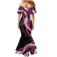 Akala Aloha Hawaii Lei Family Matching Mermaid Dress and Hawaiian Shirt Tropical Flowers Elegant Vibe - Polynesian Pride