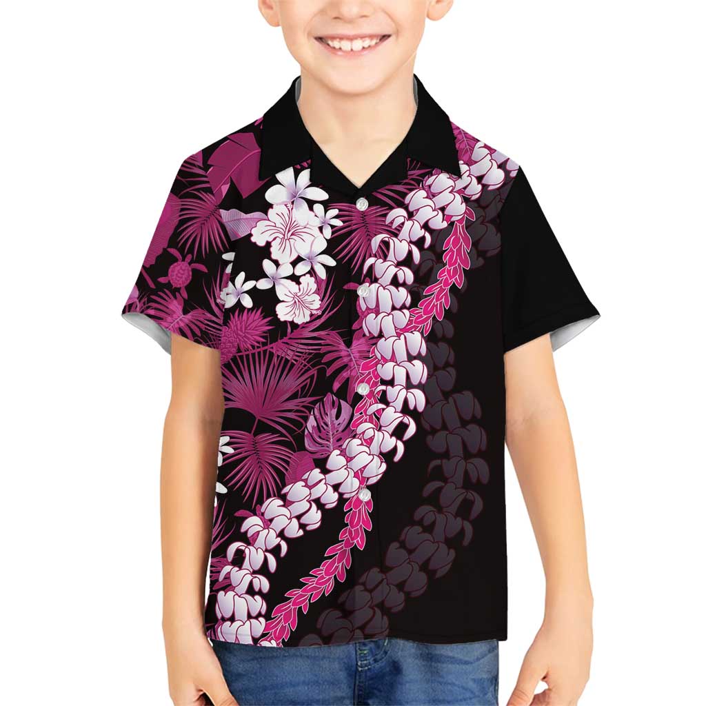 Akala Aloha Hawaii Lei Family Matching Puletasi and Hawaiian Shirt Tropical Flowers Elegant Vibe - Polynesian Pride