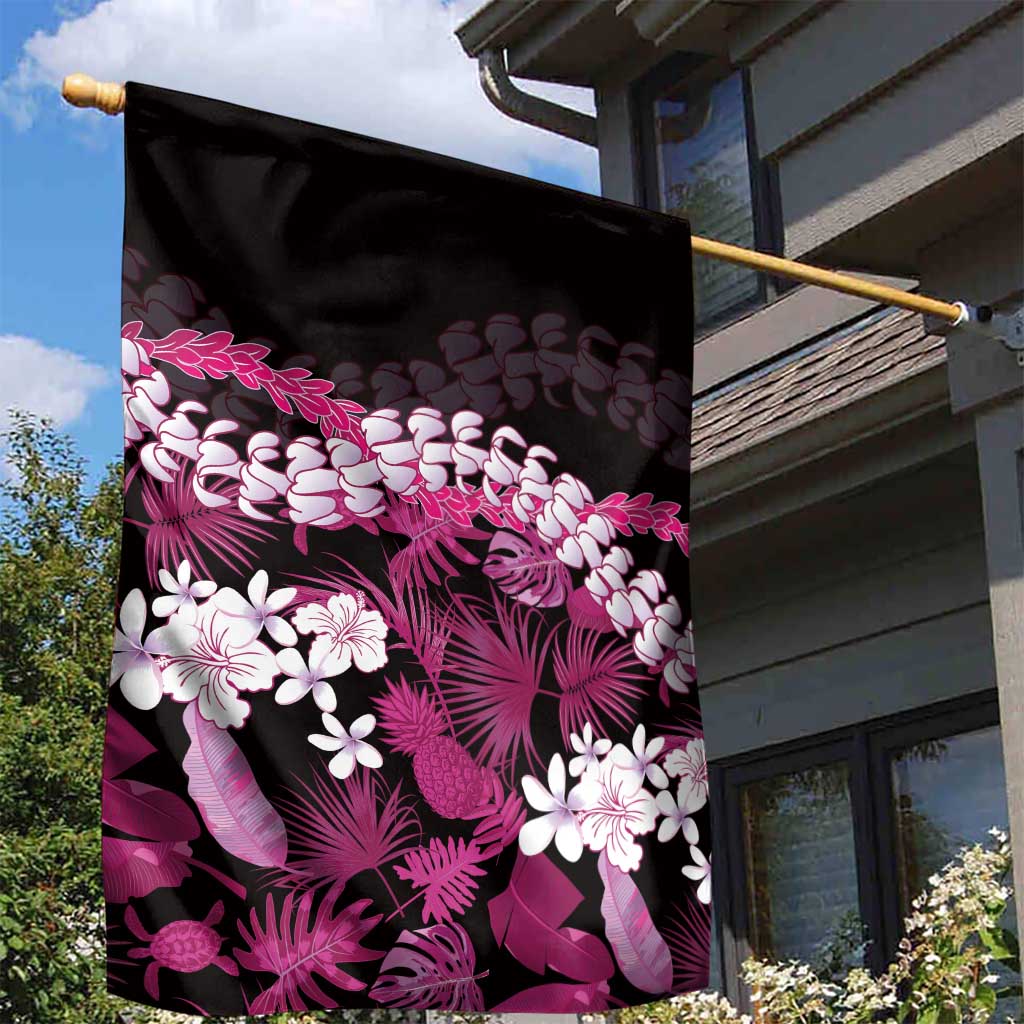 Akala Aloha Hawaii Lei Garden Flag Tropical Flowers Elegant Vibe - Polynesian Pride