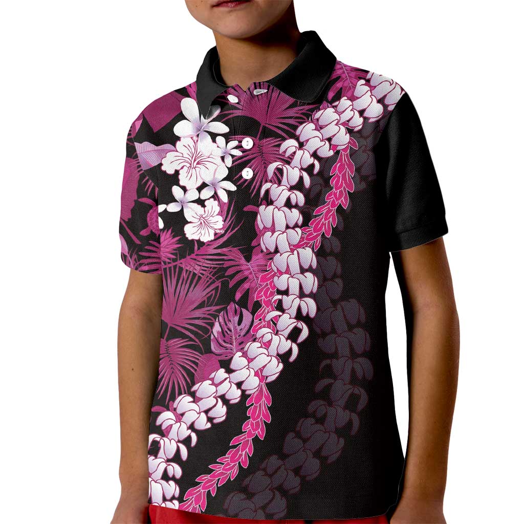 Akala Aloha Hawaii Lei Kid Polo Shirt Tropical Flowers Elegant Vibe - Polynesian Pride
