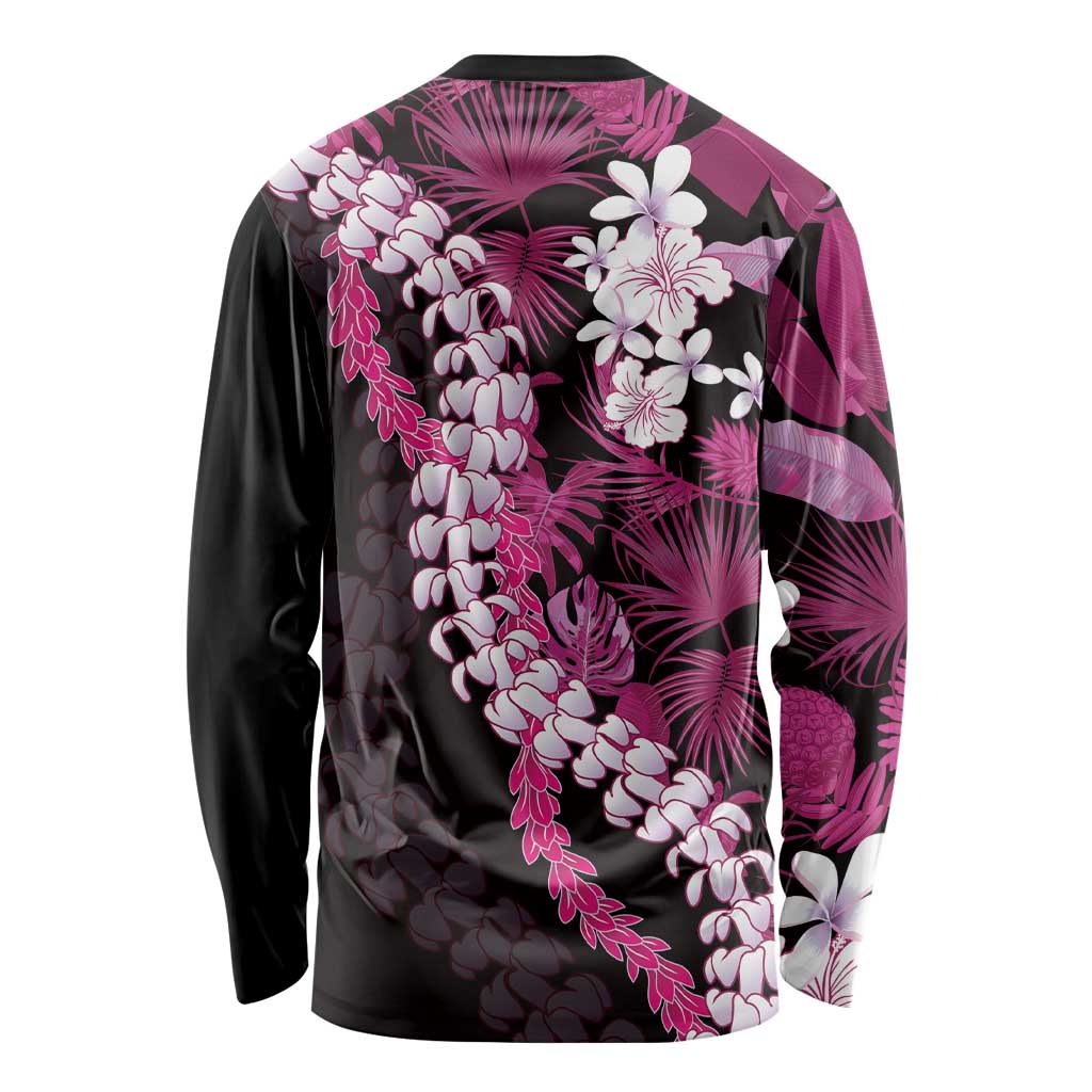 Akala Aloha Hawaii Lei Long Sleeve Shirt Tropical Flowers Elegant Vibe - Polynesian Pride