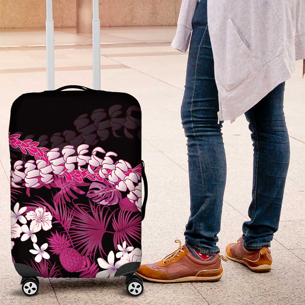 Akala Aloha Hawaii Lei Luggage Cover Tropical Flowers Elegant Vibe - Polynesian Pride