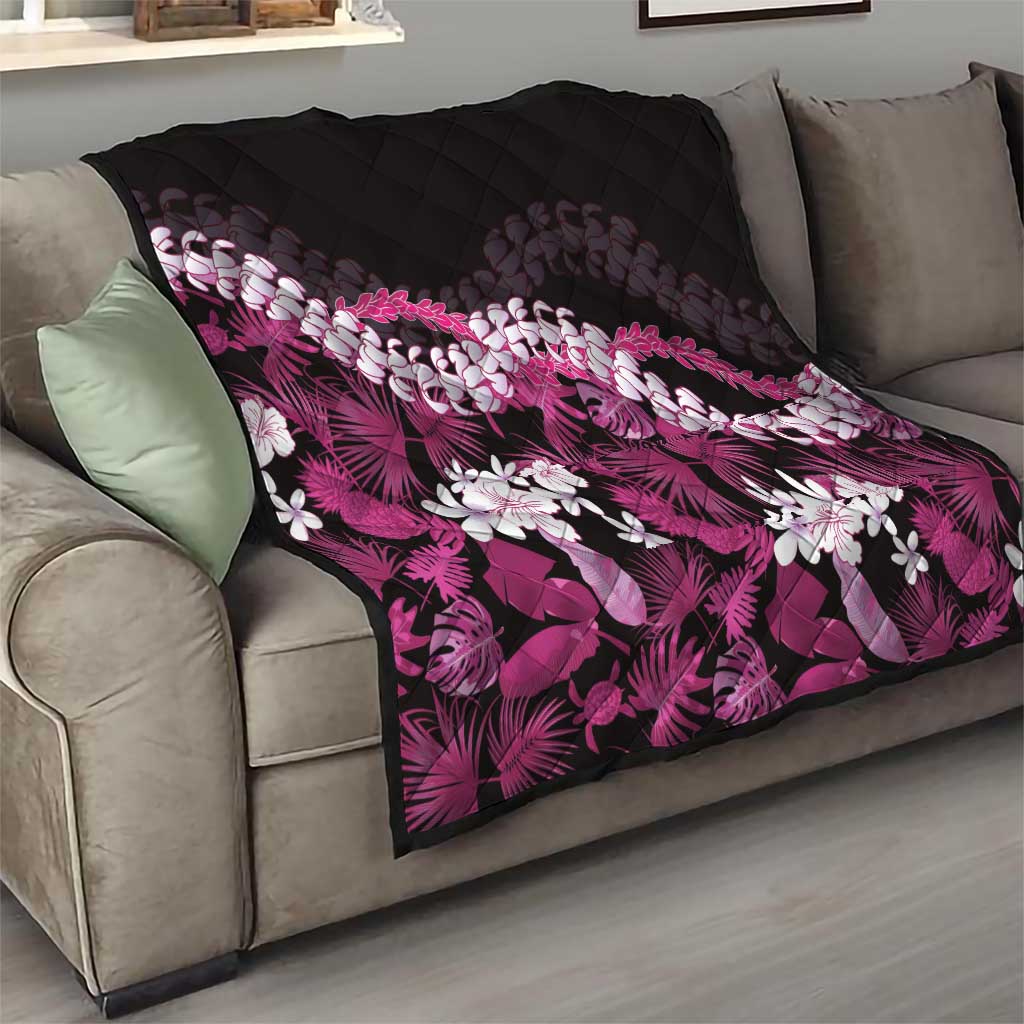Akala Aloha Hawaii Lei Quilt Tropical Flowers Elegant Vibe - Polynesian Pride