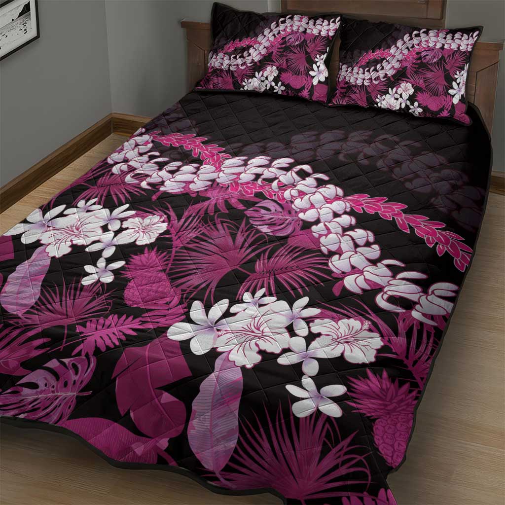 Akala Aloha Hawaii Lei Quilt Bed Set Tropical Flowers Elegant Vibe - Polynesian Pride