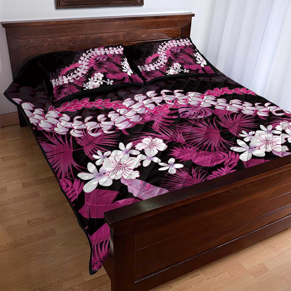 Akala Aloha Hawaii Lei Quilt Bed Set Tropical Flowers Elegant Vibe - Polynesian Pride
