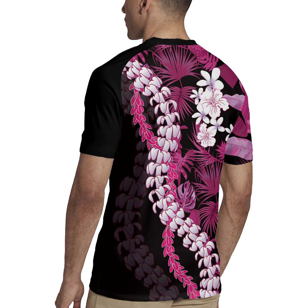 Akala Aloha Hawaii Lei Rugby Jersey Tropical Flowers Elegant Vibe - Polynesian Pride